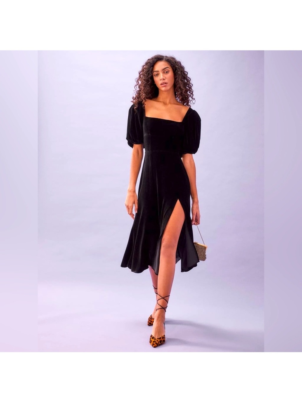 Reformation Jocelyn Dress Black - Size 4